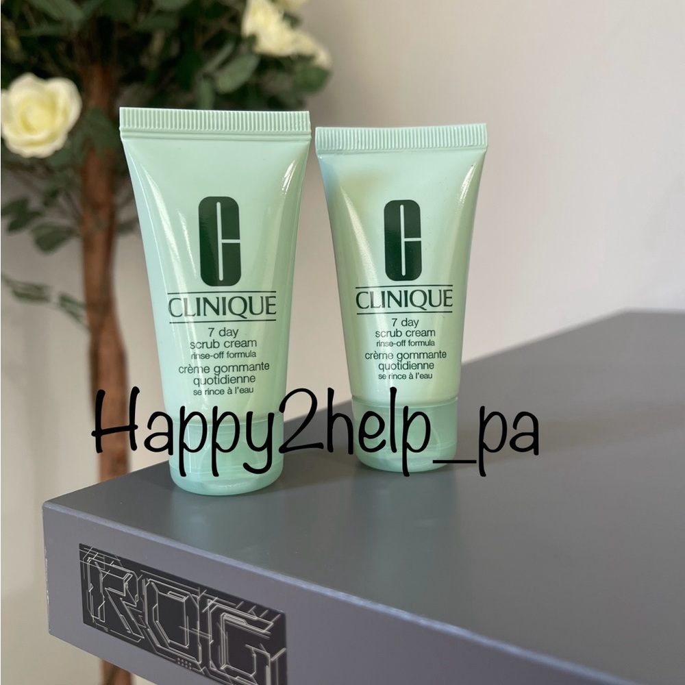 CLINIQUE set of two 7 Day Scrub Creams 1 Fl Oz Each - NEW